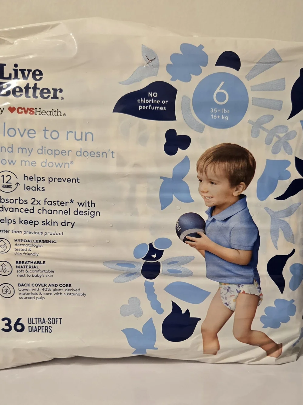 Blue Toddler Diapers - Size 6 $15
